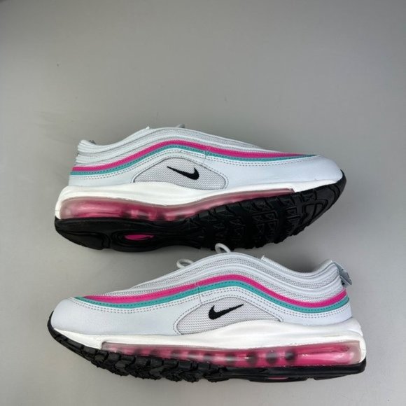 Nike Air Max 97 Sneaker in Pure Platinum, Black, Pink Prime, Washed Teal, & Whit - Picture 7 of 9